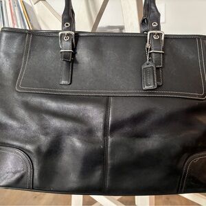Coach Leather Hampton Carry-All Tote Bag